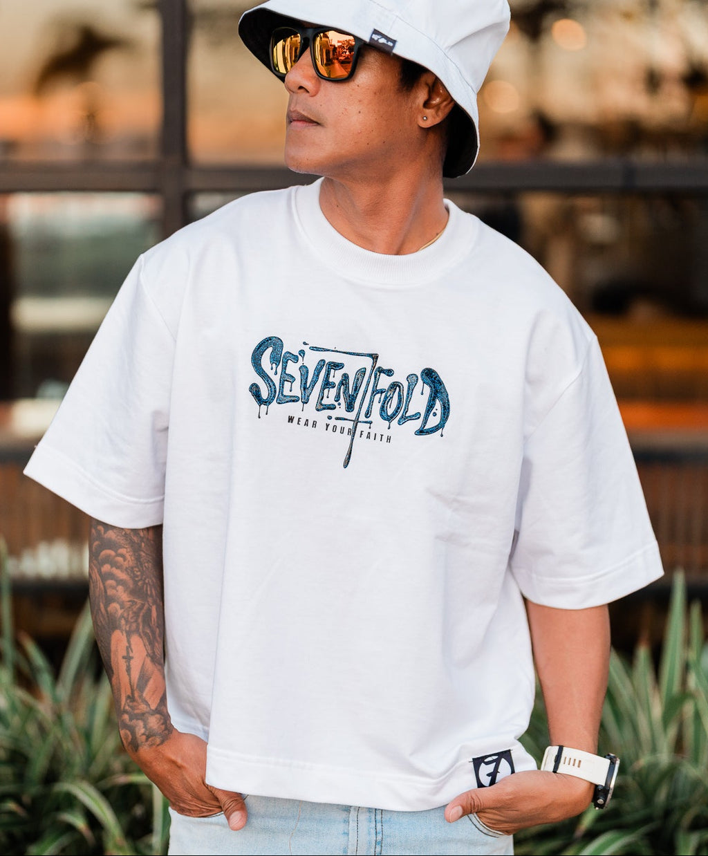 The Seventh Line Essentials Christian Streetwear Boxy Cropped T-Shirt – Faith Streetwear