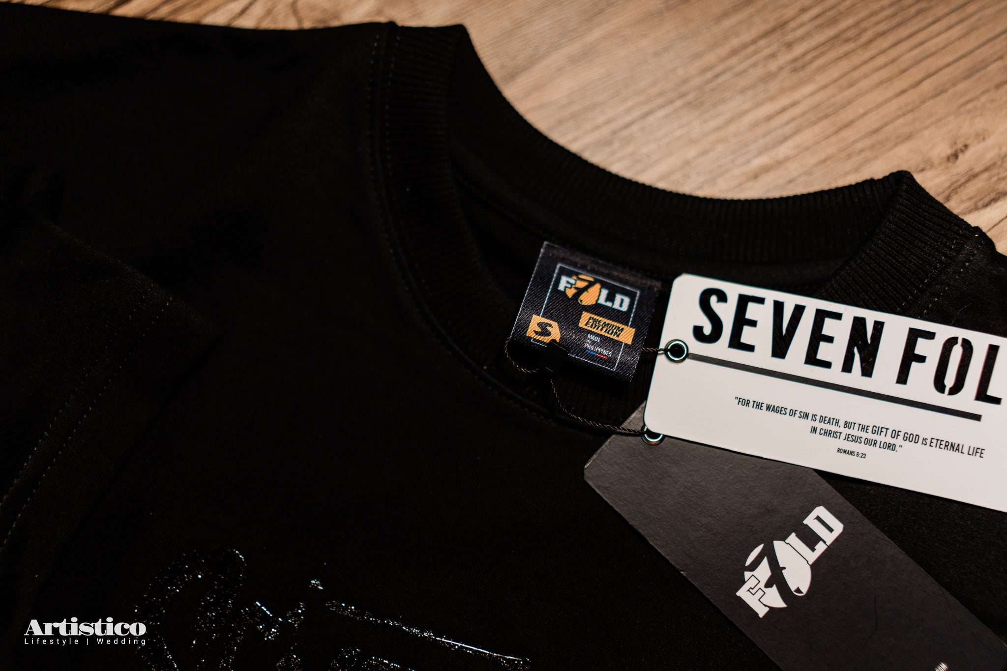 Seventh Line Essential Black Oversized Tee