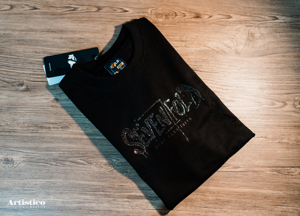 Seventh Line Essential Black Oversized Tee